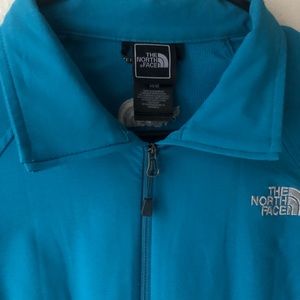 Teal North Face light weight rain jacket